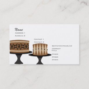 Carte De Visite Gâteaux de chocolat décadents