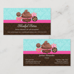 Carte De Visite Gâteaux de gâteau au chocolat, pâtisseries, biscui