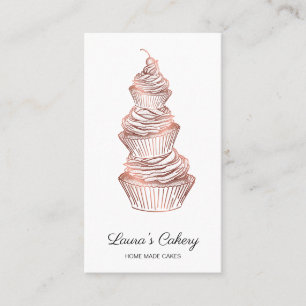 Carte De Visite Gâteaux et sucreries Cupcake Boulangerie à la tire