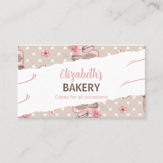Carte De Visite Gâteaux faits maison, Boulangerie