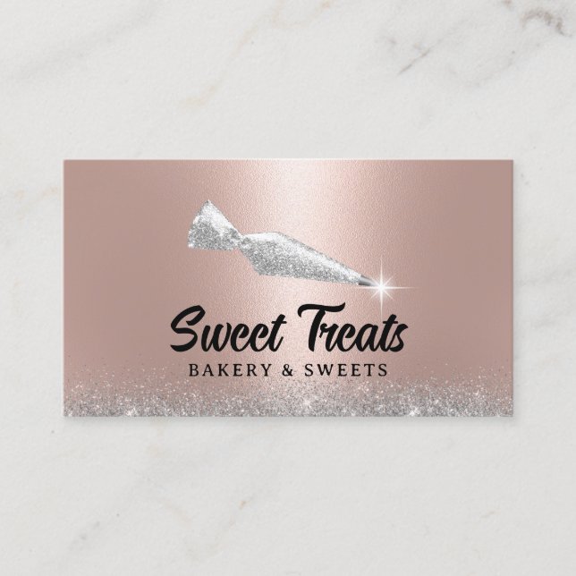 Carte De Visite Gâteaux Sucres Pâtisserie Sac à soupe Logo Boulang (Devant)