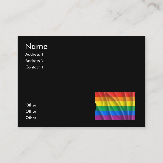 CARTE DE VISITE GAY PRIDE (Devant)