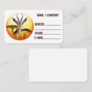 Carte De Visite Gazelle Antelope africaine animal sauvage