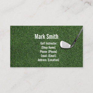 Carte De Visite Gazon de golf vert
