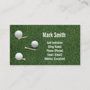 Carte De Visite Gazon de golf vert