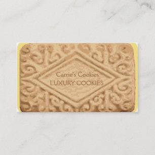 Carte de visite géant de biscuit de crème de