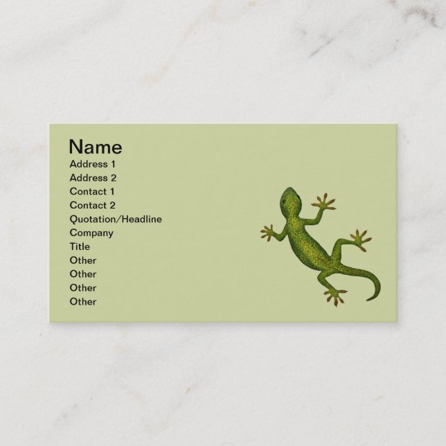 Carte De Visite Gecko (Devant)