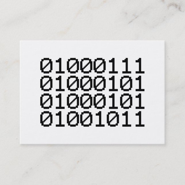 CARTE DE VISITE GEEK BINAIRE (Devant)