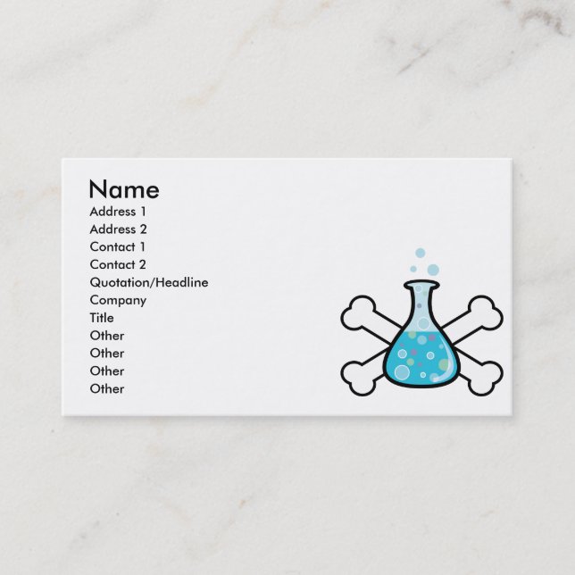 Carte De Visite geek scientifique conception de becs et de croisem (Devant)