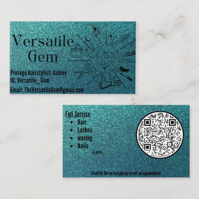 Carte De Visite Gem polyvalent (Devant / Derrière)