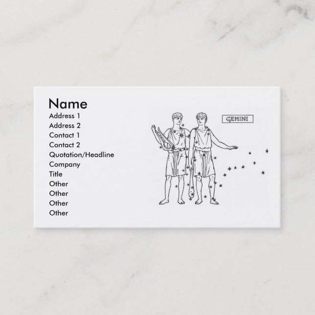 Carte de visite Gemini (Devant)