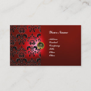 CARTE DE VISITE GEMME DAMASK CLASSIQUE MONOGRAMME