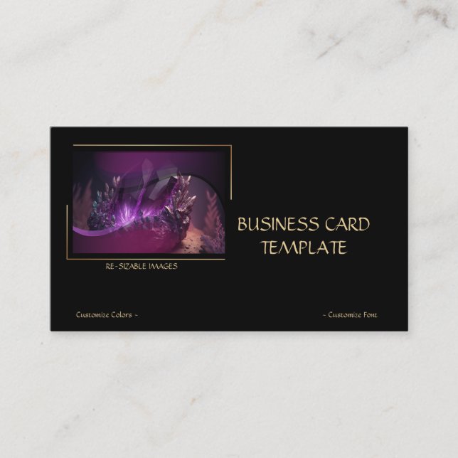 Carte De Visite Gemstone Crystal Amethyst Bijoux (Devant)
