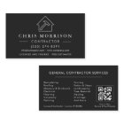 General Construction Black Silver QR Code