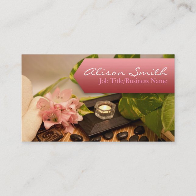 Carte De Visite Generic health/spa/massage business card (Devant)
