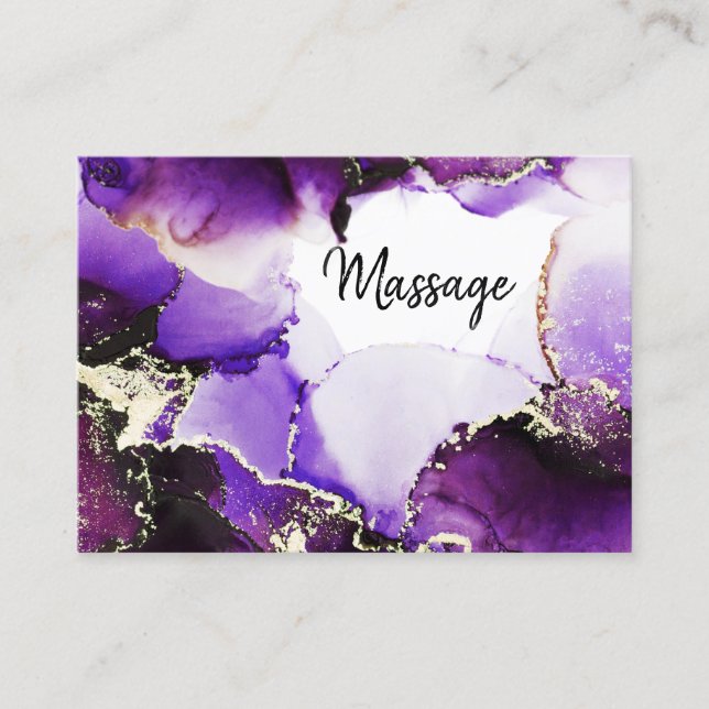 Carte De Visite *~* Générique Hair Nails Lashes Purple Gold Healer (Devant)