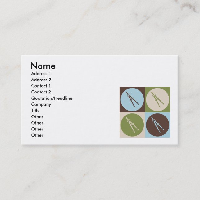 Carte De Visite Génie civil d'art de bruit (Devant)