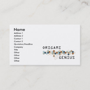 Carte De Visite Génie d'origami