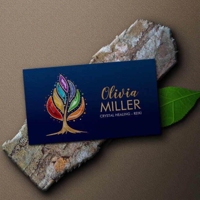 Carte De Visite Géode Crystals Chakras Tree (Créateur téléchargé)