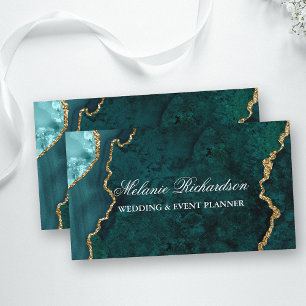 Carte De Visite Géode d'âge en marbre doré Turquoise