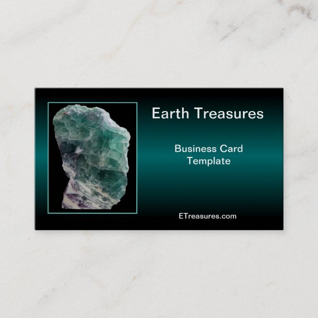 Carte De Visite Géode turquoise Minéraux Agates Crystals (Devant)