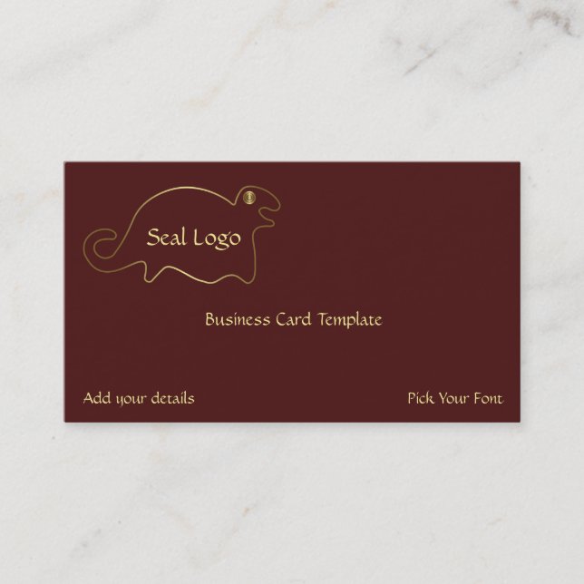 Carte De Visite Géoglyphes Sceau logo or (Devant)