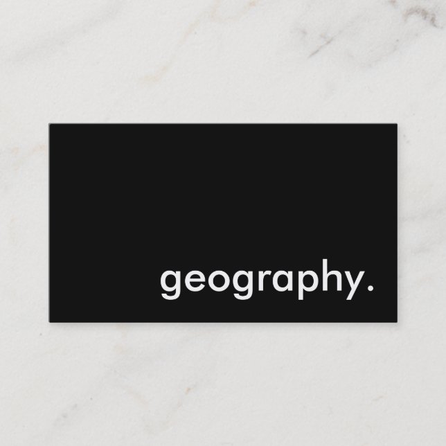 Carte De Visite géographie. (Devant)
