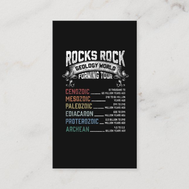 Carte De Visite Géologie amusante Rock Forming géologue Humour (Devant)