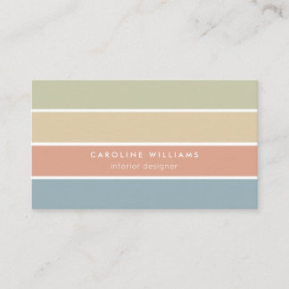 Carte De Visite Geometric retro color design modern minimalist
