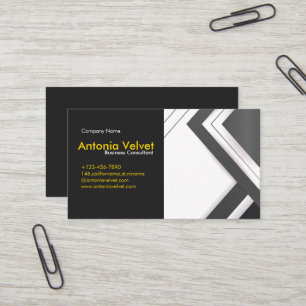 Carte De Visite Géométrie minimaliste en noir et blanc