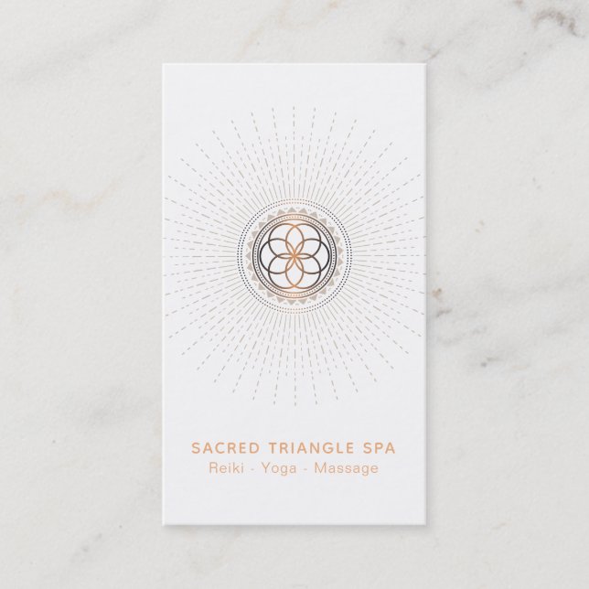 Carte De Visite *~* Géométrie sacrée Alchimie Mandala Shaman (Devant)