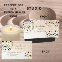 Géométrie sacrée or et noir Yoga Reiki Guérisseur