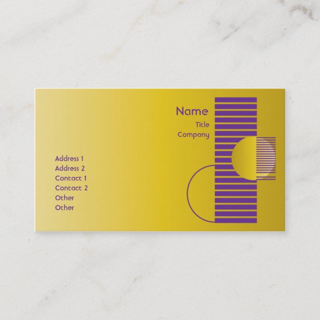 Carte De Visite Géométrique pourpre - affaires (Devant)