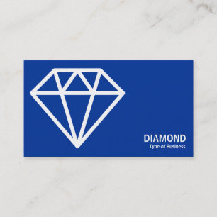 Carte De Visite Géométropolis - Diamant - Blanc sur Marine profond
