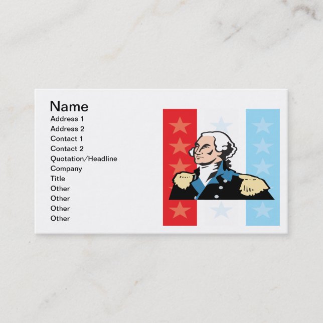 Carte De Visite George Washington (Devant)