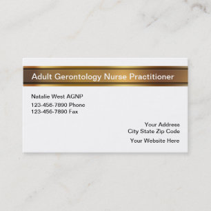 Carte De Visite Gérontologie pour adultes Praticien Médicale