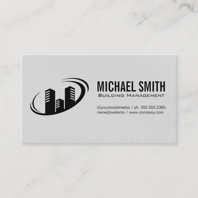 Carte De Visite Gestion de bâtiment | Concierge (Devant)