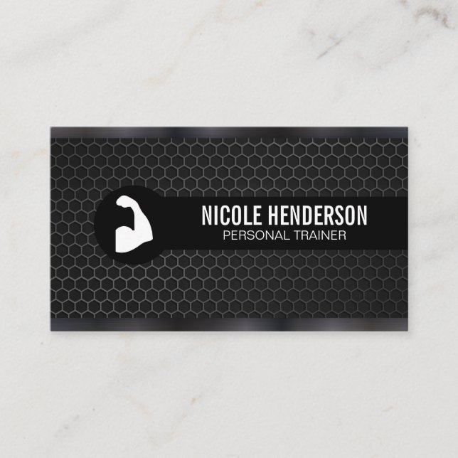 Carte De Visite Gestionnaire de conditionnement physique | Arme mé (Devant)