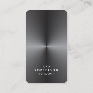 Carte De Visite Gestionnaire de consultant en gris argenté métalli