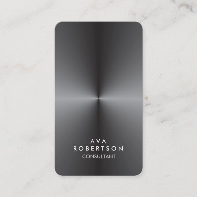 Carte De Visite Gestionnaire de consultant en gris argenté métalli (Devant)