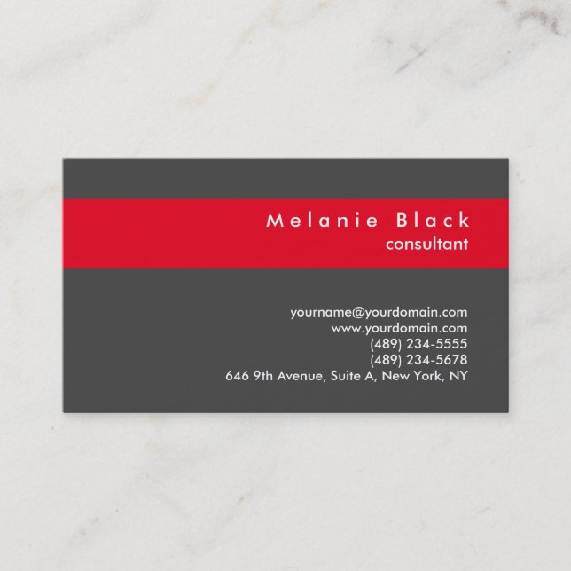 Carte De Visite Gestionnaire de consultante professionnelle modern (Devant)