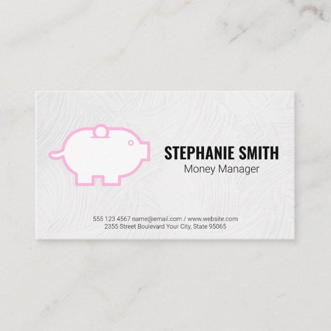 Carte De Visite Gestionnaire de fonds | Icône Banque de piggy (Devant)
