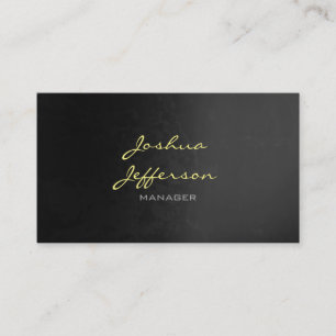 Carte De Visite Gestionnaire de script Motif gris élégant et tenda