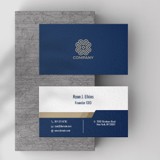 Carte De Visite Gestionnaire général minimaliste, PDG et Fondateur