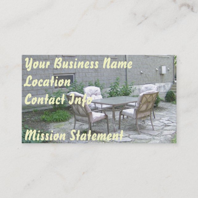 Carte De Visite Getaway calme (Devant)
