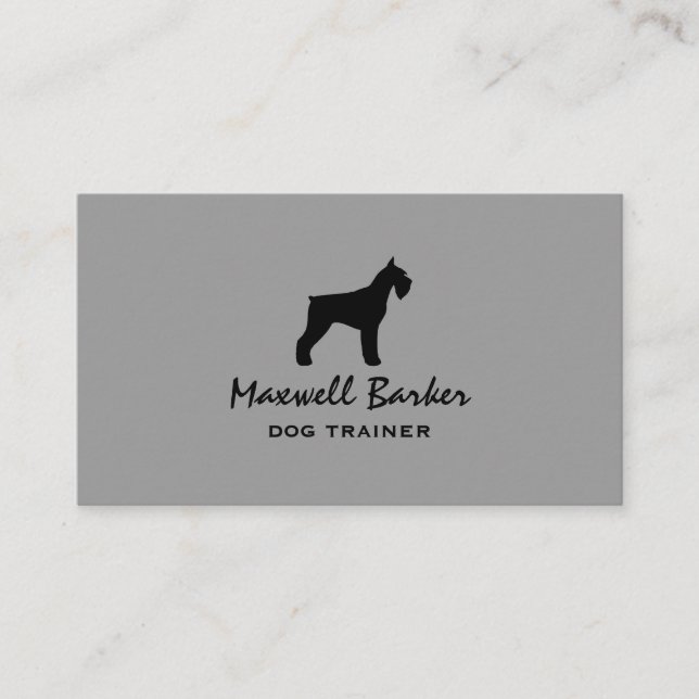 Carte De Visite Giant Schnauzer Silhouette (Devant)