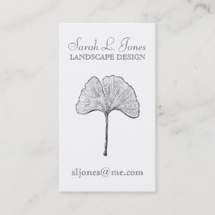 Carte De Visite Ginkgo Leaf Simple Élégant naturel