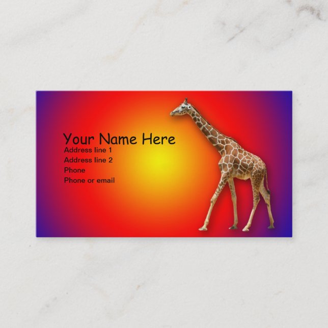 CARTE DE VISITE GIRAFE #1 (Devant)