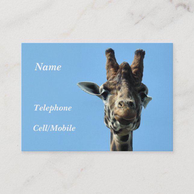 CARTE DE VISITE GIRAFFE (Devant)