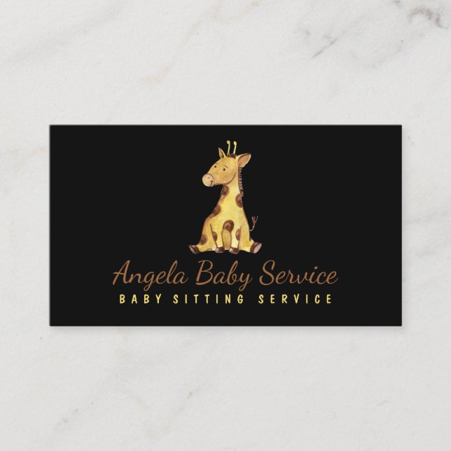 Carte De Visite Giraffe Baby (Devant)